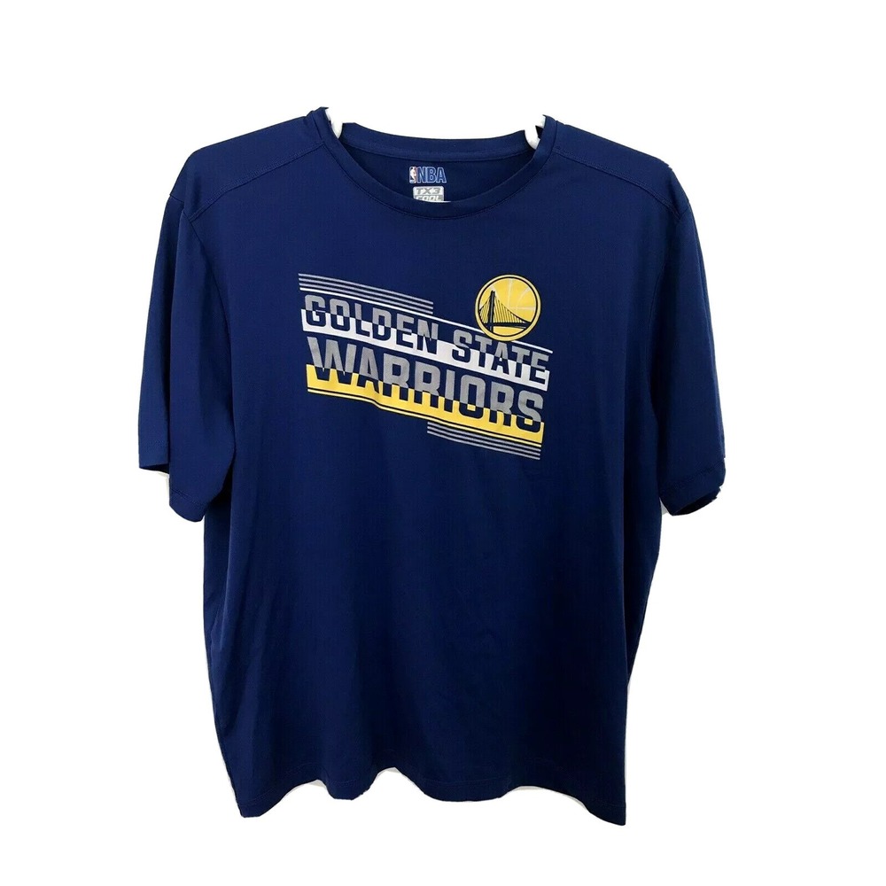 NBA Golden State Warriors Mens T-Shirt TX3 Cool Size XL FlexFit Material